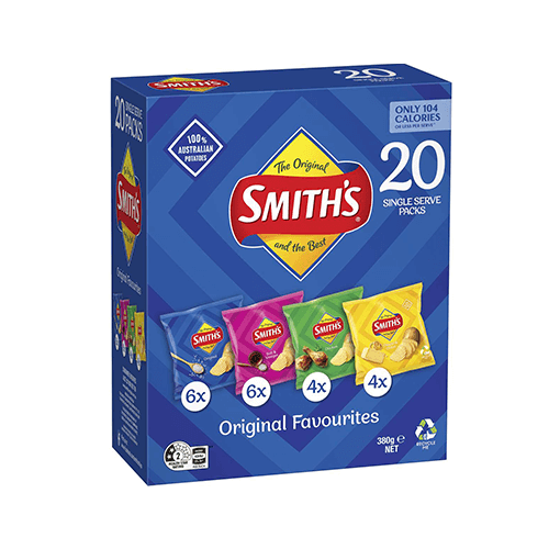 Smith's Potato Chips Original Favourites Multipack Variety 20 Pack