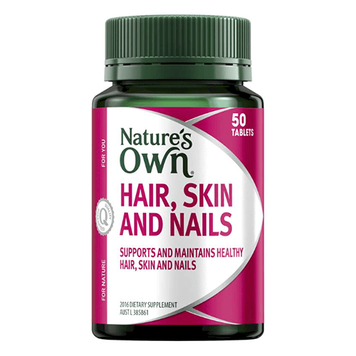 Nature's Own Hair Skin & Nails Tablets with Biotin 50 Tablets