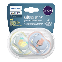 Avent Ultra Air Soother 0-6 Months Deco Mixed 2 Pack
